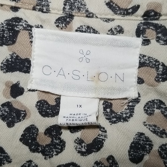 CASLON cream black animal print jacket - Picture 9 of 10